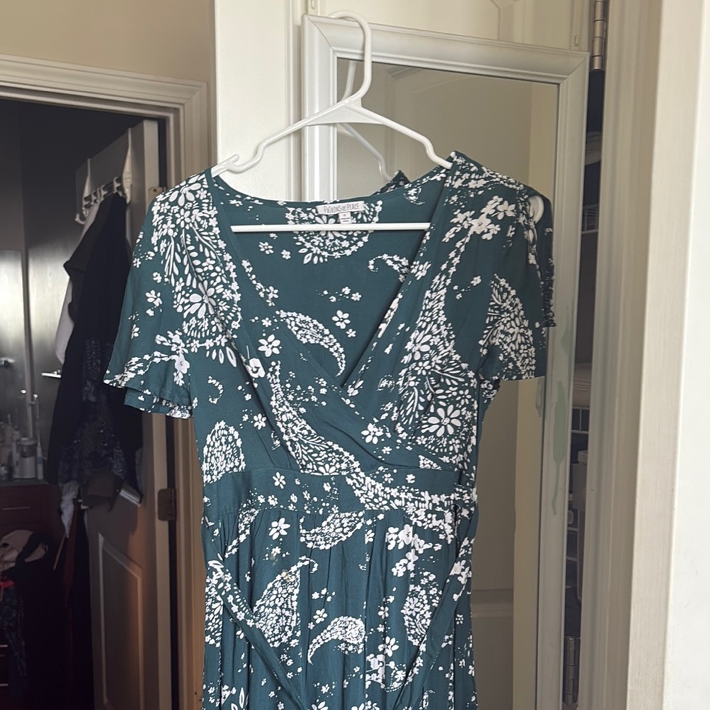 Patrons of Peace Teal Hollywood Midi Dress